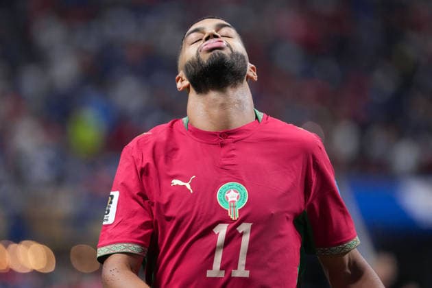 Ismael Saibari of Morocco reacts during a FIFA Men’s World Cup 2026 Group Stage football match between Morocco and Haiti at Atlanta Stadium, in Atlanta June 24th 2026 (Photo by Alexandra Fechete SPP)  Copyright: xAlexandraxFechete SPPx Sportspressphoto_SPR176014