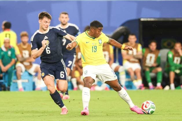 RECORD DATE NOT STATED FIFA World Cup, WM, Weltmeisterschaft, Fussball 2026 - Group C - Scotland v Brazil Endrick player of Brazil during the match between Scotland and Brazil in the third round of Group C of the 2026 FIFA World Cup group stage at Miami Stadium, in Florida, United States, on Wednesday, June 24, 2026.(Foto: Vanessa Carvalho Brazil Photo Press IMAGO) Sports Copyright: xVanessaxCarvalhox