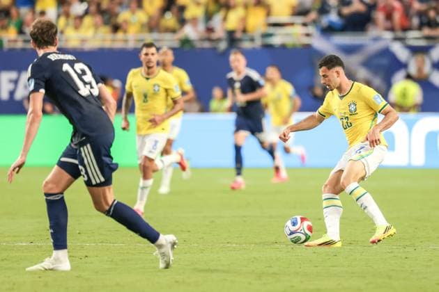 RECORD DATE NOT STATED FIFA World Cup, WM, Weltmeisterschaft, Fussball 2026 - Group C - Scotland v Brazil Gabriel Martinelli player of Brazil during the match between Scotland and Brazil in the third round of Group C of the 2026 FIFA World Cup group stage at Miami Stadium, in Florida, United States, on Wednesday, June 24, 2026.(Foto: Vanessa Carvalho Brazil Photo Press IMAGO) Sports Copyright: xVanessaxCarvalhox
