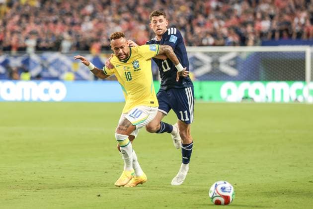RECORD DATE NOT STATED FIFA World Cup, WM, Weltmeisterschaft, Fussball 2026 - Group C - Scotland v Brazil Neymar Jr. player of Brazil during the match between Scotland and Brazil in the third round of Group C of the 2026 FIFA World Cup group stage at Miami Stadium, in Florida, United States, on Wednesday, June 24, 2026.(Foto: Vanessa Carvalho Brazil Photo Press IMAGO) Sports Copyright: xVanessaxCarvalhox