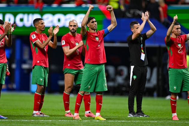 ATLANTA, GA - JUNE 24: Achraf Hakimi 2 of Morocco acknowledges the fans following the conclusion of the FIFA World Cup, WM, Weltmeisterschaft, Fussball 2026 Group C match between Morocco and Haiti on June 24th, 2026 at Atlanta Stadium in Atlanta, GA. (Photo by Rich von Biberstein Icon Sportswire) SOCCER: JUN 24 FIFA World Cup 26 Group C - Morocco vs Haiti EDITORIAL USE ONLY Icon260624075