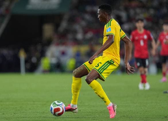 South Africa v South Korea - FIFA World Cup, WM, Weltmeisterschaft, Fussball 2026 - Group A MONTERREY, MEXICO - JUNE 24: Thalente Mbatha (5) of South Africa in action during the 2026 FIFA World Cup First Stage Group A match between South Africa and South Korea at Estadio BBVA (Monterrey Stadium) in Monterrey, Mexico on June 24, 2026. Juancho Torres Anadolu Nuevo Leon Mexico. Editorial use only. Please get in touch for any other usage.  Copyright: x2026xAnadoluxJuanchoxTorresx