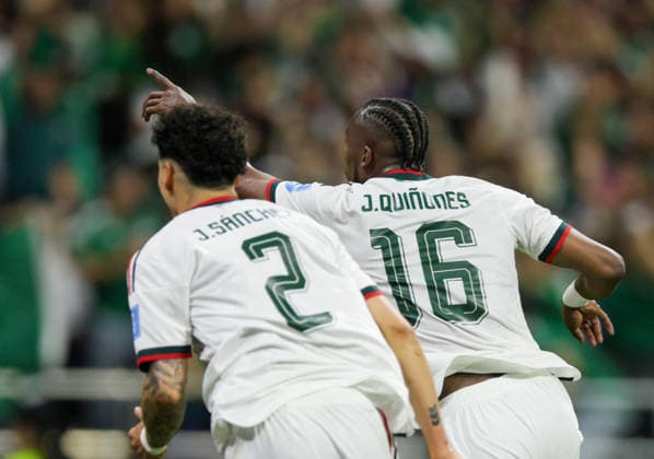 Czechia v Mexico - FIFA World Cup, WM, Weltmeisterschaft, Fussball 2026 - Group A MEXICO CITY, MEXICO - JUNE 24: Julian Quinones (16) of Mexico celebrates after scoring a goal during 2026 FIFA World Cup First Stage Group A match between Czechia and Mexico at Estadio Azteca (Mexico Stadium) in Mexico City, Mexico on June 24, 2026. Luciano Gonzalez Anadolu Mexico City Mexico. Editorial use only. Please get in touch for any other usage.  Copyright: x2026xAnadoluxLucianoxGonzalezx