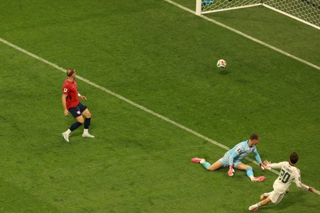 FIFA World Cup, WM, Weltmeisterschaft, Fussball 2026 - Group A - Czech Republic vs Mexico Mateo Chavez (R) of Mexico scores a goal during the FIFA World Cup 2026 group stage match Czech Republic against Mexico in Mexico City, Mexico, 24 June 2026. MEXICO CITY Mexico  Copyright: xMARIOxGUZMANx