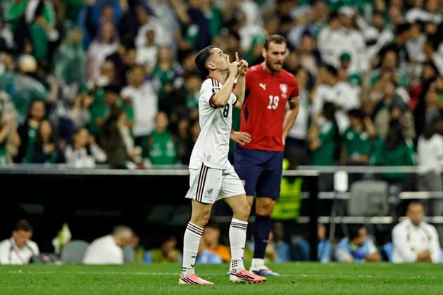 June 24, 2026, Mexico City, Mexico City, Mexico: Alvaro Fidalgo of Mexico celebrates after scoring the third goal of his team during the match between Mexico and Czech Republic for the 3st round of the group A of the FIFA World Cup, WM, Weltmeisterschaft, Fussball 2026, at Mexico City Stadium, in Mexico City, Mexico on June 24. 2026. Photo: DiaEsportivo Mexico City Mexico - ZUMAh208 20260624_zsp_h208_034 Copyright: xHeulerxAndreyx