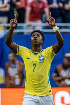 Scotland vs. Brazil MIAMI, FL - 24.06.2026: SCOTLAND VS. BRAZIL - Vinicius Jr during the match between Brazil and Scotland, valid for the group stage of the 2026 FIFA World Cup, WM, Weltmeisterschaft, Fussball held at Hard Rock Stadium, in Miami Gardens, Florida, United States, this Wednesday (24). (Photo: Danilo Fernandes Fotoarena) x2969836x  DaniloxFernandes