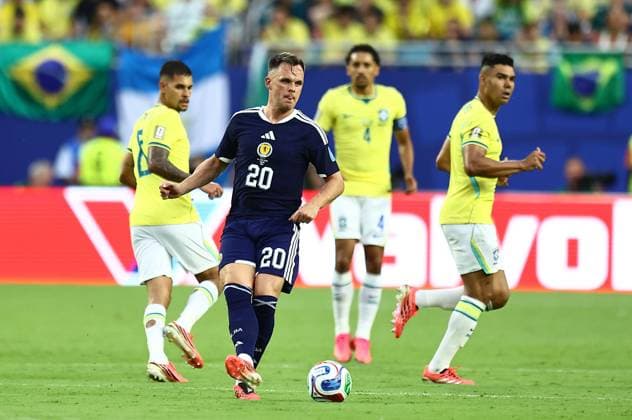 Lawrence Shankland of Scotland Scotland v Brazil, 2026 FIFA World Cup, WM, Weltmeisterschaft, Fussball Group C, Football, Miami Stadium, Miami, Florida, USA - 24 Jun 2026Miami Miami Stadium Florida (FL) United States of America EDITORIAL USE ONLY No use with unauthorised audio, video, data, fixture lists, club league logos or live services. Online in-match use limited to 120 images, no video emulation. No use in betting, games or single club league player publications.  Copyright: xMichaelxZemanek Shutterstockx 16956031gd