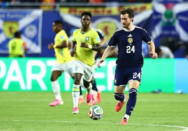 Anthony Ralston of Scotland Scotland v Brazil, 2026 FIFA World Cup, WM, Weltmeisterschaft, Fussball Group C, Football, Miami Stadium, Miami, Florida, USA - 24 Jun 2026Miami Miami Stadium Florida (FL) United States of America EDITORIAL USE ONLY No use with unauthorised audio, video, data, fixture lists, club league logos or live services. Online in-match use limited to 120 images, no video emulation. No use in betting, games or single club league player publications.  Copyright: xMichaelxZemanek Shutterstockx 16956031gw