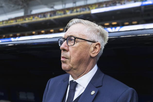 Carlo Ancelotti Head Coach of Brazil looks on during the FIFA World Cup, WM, Weltmeisterschaft, Fussball 2026 Group C match between Brazil vs Scotland at Miami Stadium on June 24th,2026 (Photo by Joao Bravo Sports Press Photo) (Joao Bravo Sports Press Photo SPP)  Copyright: xJoaoxBravo SportsxPressxPhotox xSPPx Sportspressphoto_SPR176283