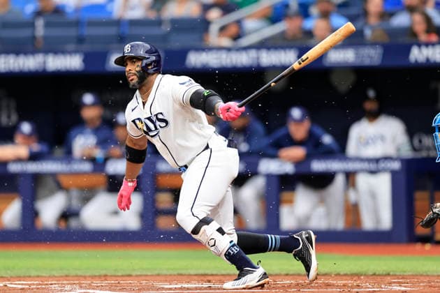 June 24, 2026, St. Petersburg, Florida, USA: Tampa Bay Rays designated hitter Yandy DoÂ­az (2) grounds out to Kansas City Royals shortstop Tyler Tolbert (2) during an MLB, Baseball Herren, USA game on June 24, 2026 at Tropicana Field. The Rays beat the Royals 5-3. MLB 2026: Tampa Bay Rays 5 : 3 Kansas City Royals  - ZUMAh180 20260624_zsp_h180_037 Copyright: xKimxHukarix