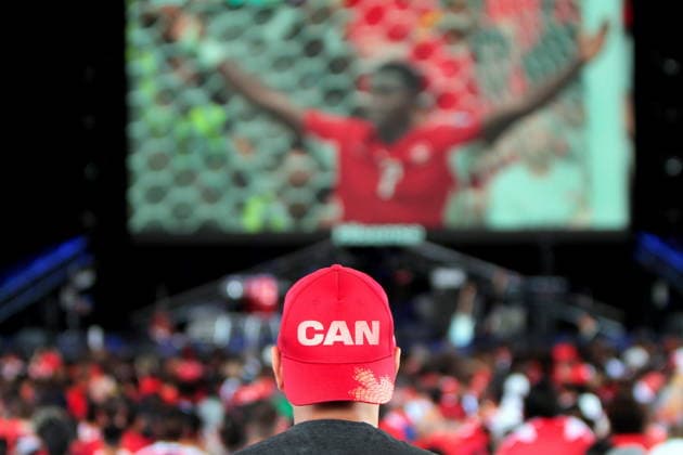 June 24, 2026, Vancouver, Bc, Canada: Fans of Canada and Switzerland watch the FIFA World Cup, WM, Weltmeisterschaft, Fussball 2026 match at vancouver FIFA Fan Festival at the PNE ground in Vancouve. Vancouver Canada - ZUMAa223 0859968067st Copyright: xMazyarxAsadix
