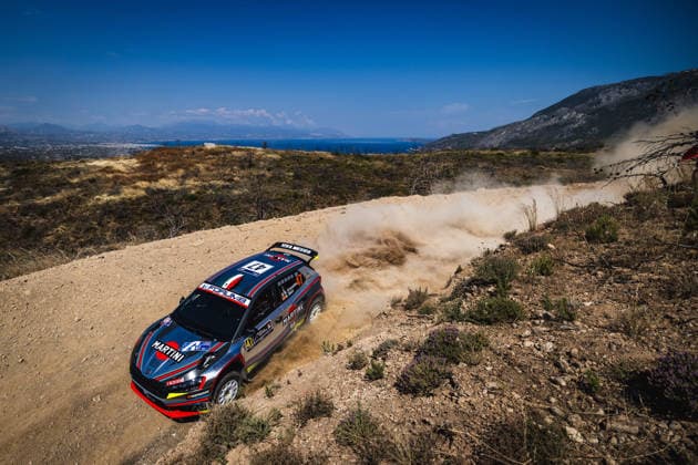 AUTO - WRC, Motorsport Rallye, WM - ACROPOLIS RALLY GREECE 2026 47 Miguel GRANADOS, Marc MARTÃ, Skoda Fabia RS, action during the 2026 Acropolis Rally Greece, 8th round of the 2026 WRC World Rally Car Championship, from June 25 to 28, 2026 at Loutraki, Greece - LoutrakiGreece  Copyright: xNikosxKatikisx