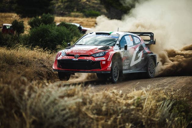 AUTO - WRC, Motorsport Rallye, WM - ACROPOLIS RALLY GREECE 2026 33 Elfyn EVANS, Scott MARTIN, Toyota GR Yaris Rally1, action during the 2026 Acropolis Rally Greece, 8th round of the 2026 WRC World Rally Car Championship, from June 25 to 28, 2026 at Loutraki, Greece - LoutrakiGreece  Copyright: xNikosxKatikisx