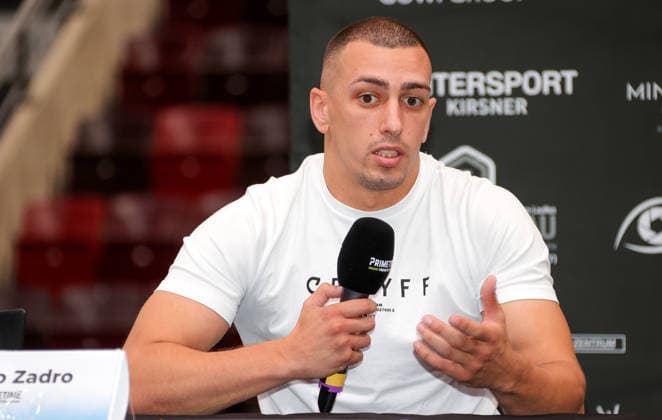 25.06.2026, Deutschland, Ludwigsburg, Boxen Showdown for Legacy IV, Pressekonferenz, Teilnehmer: Vinko Zadro *** June 25, 2026, Germany, Ludwigsburg, Boxing Showdown for Legacy IV, Press Conference, Participant: Vinko Zadro