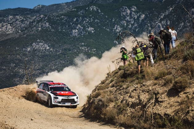 AUTO - WRC, Motorsport Rallye, WM - ACROPOLIS RALLY GREECE 2026 40 Pablo SARRAZIN, Yannick ROCHE, Lancia Ypsilon HF, action during the 2026 Acropolis Rally Greece, 8th round of the 2026 WRC World Rally Car Championship, from June 25 to 28, 2026 at Loutraki, Greece - LoutrakiGreece  Copyright: xNikosxKatikisx