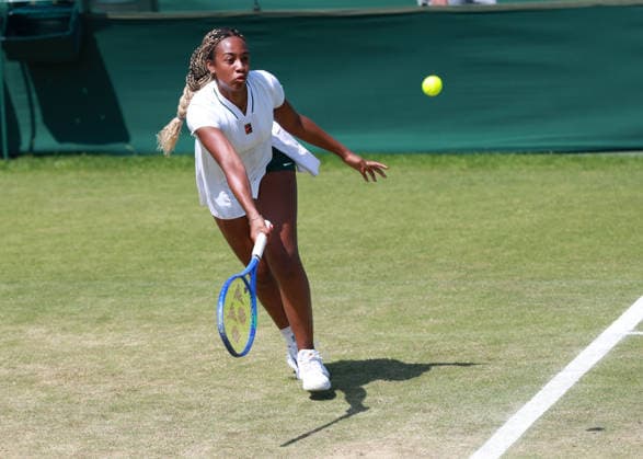 Tyra Caterina Grant (USA), Damen Einzel, Ladies Singles, Qualifikation, Wimbledon Tennis - Wimbledon 2026 - Grand Slam ITF ATP, Tennis Herren WTA, Tennis Damen - AELTC - London - - Great Britain - 25 June 2026. *** Tyra Caterina Grant, USA, Women s Singles, Qualifying, Wimbledon Tennis, Wimbledon 2026, Grand Slam, ITF, ATP, WTA, AELTC, London, Great Britain, June 25, 2026 Copyright: xJuergenxHasenkopfx
