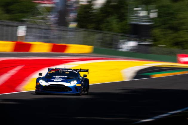 AUTO - GT WORLD CHALLENGE EUROPE ENDURANCE CUP - 24 HOURS OF SPA 2026 56, ADAM, Jonathan (GBR), LEROUX, Romain (FRA), PETROBELLI, Giacomo (ITA), HANAFIN, Lorcan (GBR), Ecurie Ecosse Blackthorn, Aston Martin Vantage AMR GT3 EVO, BRONZE, action, during the CrowdStrike 24 Hours of Spa 2026, 3rd round of the GT World Challenge Europe Endurance Cup 2026, from June 25 to 28, 2026 on the Circuit de Spa-Francorchamps, in Stavelot, Belgium - StavelotBelgium  Copyright: xMariusxHeckerx
