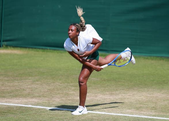 Tyra Caterina Grant (USA), Damen Einzel, Ladies Singles, Qualifikation, Wimbledon Tennis - Wimbledon 2026 - Grand Slam ITF ATP, Tennis Herren WTA, Tennis Damen - AELTC - London - - Great Britain - 25 June 2026. *** Tyra Caterina Grant, USA, Women s Singles, Qualifying, Wimbledon Tennis, Wimbledon 2026, Grand Slam, ITF, ATP, WTA, AELTC, London, Great Britain, June 25, 2026 Copyright: xJuergenxHasenkopfx