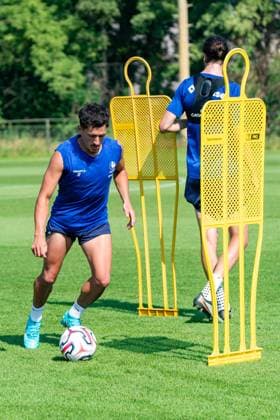 Gent s Abdelkahar Kadri pictured in action during a training session of Belgian first division soccer team KAA Gent, on Thursday 25 June 2026 in Gent, in preparation of the upcoming 2026-2027 Belgian first division soccer season. KURTxDESPLENTER  x179232044x