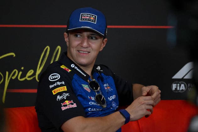 25.06.2026, xsvx, Motorsport FIA Formel 1, Grand Prix von Österreich v.l. Isack Hadjar (Oracle Red Bull Racing) Startnummer 06 auf der Pressekonferenz (FIA REGULATIONS PROHIBIT ANY USE OF PHOTOGRAPHS as IMAGE SEQUENCES and or QUASI-VIDEO) Zeltweg-Spielberg *** June 25, 2026, xsvx, Motorsport FIA Formula 1, Austrian Grand Prix: Isack Hadjar of Oracle Red Bull Racing, car number 06, at the press conference. FIA REGULATIONS PROHIBIT ANY USE OF PHOTOGRAPHS AS IMAGE SEQUENCES AND OR QUASI-VIDEO. Zeltweg, Spielberg