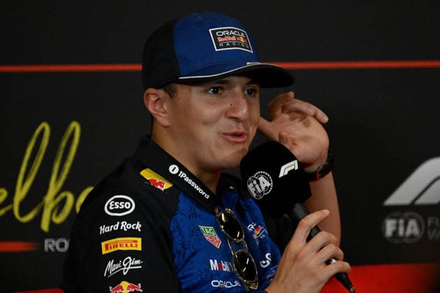 25.06.2026, xsvx, Motorsport FIA Formel 1, Grand Prix von Österreich v.l. Isack Hadjar (Oracle Red Bull Racing) Startnummer 06 auf der Pressekonferenz (FIA REGULATIONS PROHIBIT ANY USE OF PHOTOGRAPHS as IMAGE SEQUENCES and or QUASI-VIDEO) Zeltweg-Spielberg *** June 25, 2026, xsvx, Motorsport FIA Formula 1, Austrian Grand Prix: Isack Hadjar of Oracle Red Bull Racing, car number 06, at the press conference. FIA REGULATIONS PROHIBIT ANY USE OF PHOTOGRAPHS AS IMAGE SEQUENCES AND OR QUASI-VIDEO. Zeltweg, Spielberg
