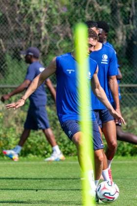 Gent s Mathias Delorge pictured in action during a training session of Belgian first division soccer team KAA Gent, on Thursday 25 June 2026 in Gent, in preparation of the upcoming 2026-2027 Belgian first division soccer season. KURTxDESPLENTER  x179232049x