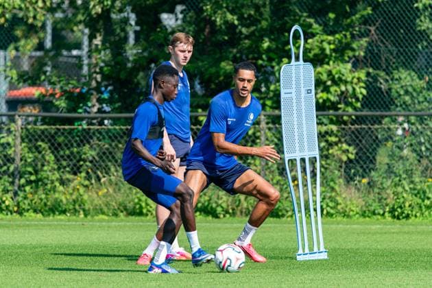 Gent s Filipe Alves Tiago pictured in action during a training session of Belgian first division soccer team KAA Gent, on Thursday 25 June 2026 in Gent, in preparation of the upcoming 2026-2027 Belgian first division soccer season. KURTxDESPLENTER  x179232376x