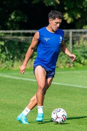 Gent s Abdelkahar Kadri pictured in action during a training session of Belgian first division soccer team KAA Gent, on Thursday 25 June 2026 in Gent, in preparation of the upcoming 2026-2027 Belgian first division soccer season. KURTxDESPLENTER  x179232507x