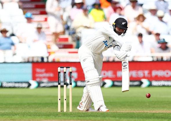 Devon Conway of New Zealand batting England v New Zealand, Third Test, Day One, Rothesay Test Match Series, Cricket, Trent Bridge, Nottingham, UK - 25 Jun 2026Nottingham Trent Bridge United Kingdom EDITORIAL USE ONLY No use with unauthorised audio, video, data, fixture lists, club league logos or live services. Online in-match use limited to 120 images, no video emulation. No use in betting, games or single club league player publications.  Copyright: xMattxWest Shutterstockx 16957749ad