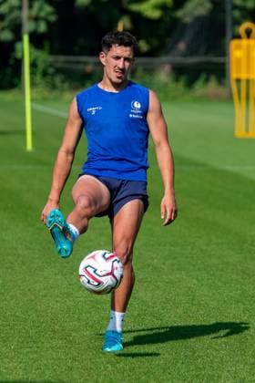 Gent s Abdelkahar Kadri pictured in action during a training session of Belgian first division soccer team KAA Gent, on Thursday 25 June 2026 in Gent, in preparation of the upcoming 2026-2027 Belgian first division soccer season. KURTxDESPLENTER  x179233135x