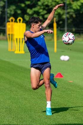 Gent s Abdelkahar Kadri pictured in action during a training session of Belgian first division soccer team KAA Gent, on Thursday 25 June 2026 in Gent, in preparation of the upcoming 2026-2027 Belgian first division soccer season. KURTxDESPLENTER  x179233137x