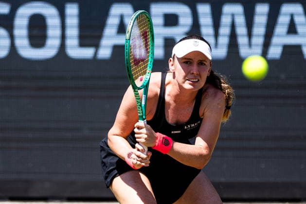 BAD HOMBURG, GERMANY - JUNE 25: Ekaterina Alexandrova during the Bad Homburg Open powered by Solarwatt Singles match between Naomi Osaka (JPN) vs Ekaterina Alexandrova at Kurpark Bad Homburg on June 25, 2026 in Bad Homburg, Germany. Hessen Germany Copyright: xSteffiexWunderlx