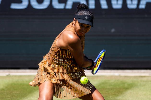 BAD HOMBURG, GERMANY - JUNE 25: Naomi Osaka (JPN) during the Bad Homburg Open powered by Solarwatt Singles match between Naomi Osaka (JPN) vs Ekaterina Alexandrova at Kurpark Bad Homburg on June 25, 2026 in Bad Homburg, Germany. Hessen Germany Copyright: xSteffiexWunderlx