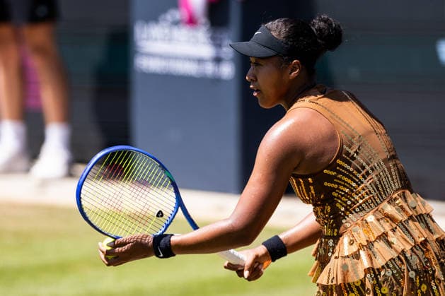 BAD HOMBURG, GERMANY - JUNE 25: Naomi Osaka (JPN) during the Bad Homburg Open powered by Solarwatt Singles match between Naomi Osaka (JPN) vs Ekaterina Alexandrova at Kurpark Bad Homburg on June 25, 2026 in Bad Homburg, Germany. Hessen Germany Copyright: xSteffiexWunderlx