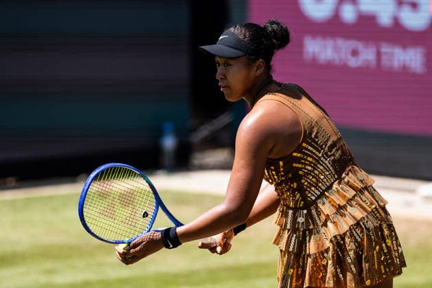 BAD HOMBURG, GERMANY - JUNE 25: Naomi Osaka (JPN) during the Bad Homburg Open powered by Solarwatt Singles match between Naomi Osaka (JPN) vs Ekaterina Alexandrova at Kurpark Bad Homburg on June 25, 2026 in Bad Homburg, Germany. Hessen Germany Copyright: xSteffiexWunderlx
