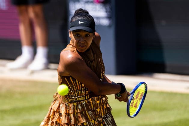 BAD HOMBURG, GERMANY - JUNE 25: Naomi Osaka (JPN) during the Bad Homburg Open powered by Solarwatt Singles match between Naomi Osaka (JPN) vs Ekaterina Alexandrova at Kurpark Bad Homburg on June 25, 2026 in Bad Homburg, Germany. Hessen Germany Copyright: xSteffiexWunderlx