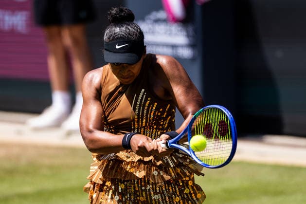 BAD HOMBURG, GERMANY - JUNE 25: Naomi Osaka (JPN) during the Bad Homburg Open powered by Solarwatt Singles match between Naomi Osaka (JPN) vs Ekaterina Alexandrova at Kurpark Bad Homburg on June 25, 2026 in Bad Homburg, Germany. Hessen Germany Copyright: xSteffiexWunderlx