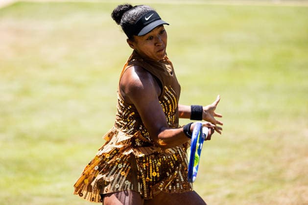 BAD HOMBURG, GERMANY - JUNE 25: Naomi Osaka (JPN) during the Bad Homburg Open powered by Solarwatt Singles match between Naomi Osaka (JPN) vs Ekaterina Alexandrova at Kurpark Bad Homburg on June 25, 2026 in Bad Homburg, Germany. Hessen Germany Copyright: xSteffiexWunderlx