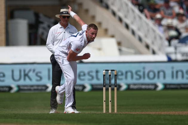 England v New Zealand, International Test Match 2026 England s Gus Atkinson bowling during Day One of the Third International Test Match 2026 match between England and New Zealand at Trent Bridge, Nottingham, UK on 25 June 2026. Nottingham Trent Bridge Nottinghamshire UK Editorial use only , Copyright: xJohnxMallettx PSI-24430-0043