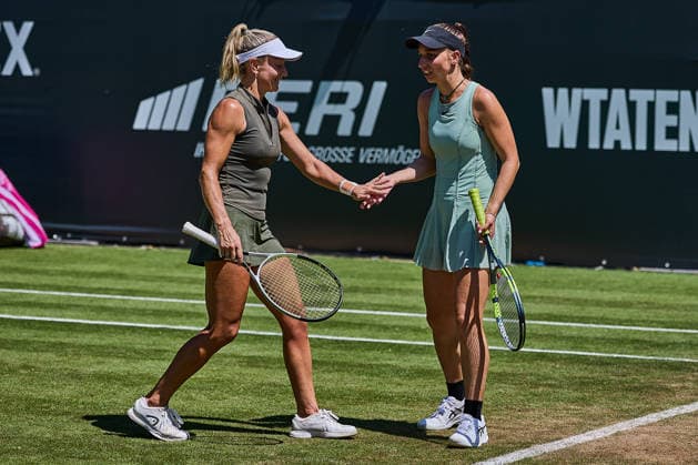 June 25, 2026, Bad Homburg, Hessen, Germany: Emily Webley-Smith of Great Britain, Tamara Korpatsch of Germany shaking hands during the BAD HOMBURG OPEN powered by SOLARWATTT- WTA500 - Womens Tennis, 25.6.2026 in Bad Homburg (Tennis-Club Bad Homburg), Germany Tennis 2026: WTA, Tennis Damen Bad Hombug Open: Quarterfinal: HSIEH WANG 6:4 6:3 KORPATSCH WEBLEY-SMITH  - ZUMAs343 20260625_zsp_s343_030 Copyright: xMathiasxSchulzx