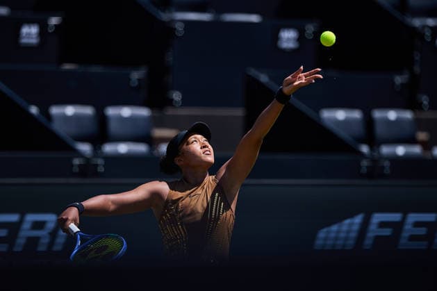 June 25, 2026, Bad Homburg, Hessen, Germany: Naomi Osaka of Japan serves during the BAD HOMBURG OPEN powered by SOLARWATTT- WTA500 - Womens Tennis, 25.6.2026 in Bad Homburg (Tennis-Club Bad Homburg), Germany Tennis 2026: WTA, Tennis Damen Bad Hombug Open: Quarterfinal: OSAKA 6:2 6:2 ALEXANDROVA  - ZUMAs343 20260625_zsp_s343_038 Copyright: xMathiasxSchulzx