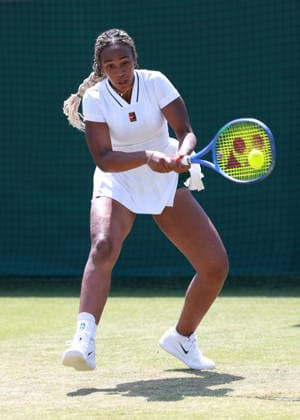 Tyra Caterina Grant (USA), Damen Einzel, Ladies Singles, Qualifikation, Wimbledon Tennis - Wimbledon 2026 - Grand Slam ITF ATP, Tennis Herren WTA, Tennis Damen - AELTC - London - - Great Britain - 25 June 2026. *** Tyra Caterina Grant, USA, Women s Singles, Qualifying, Wimbledon Tennis, Wimbledon 2026, Grand Slam, ITF, ATP, WTA, AELTC, London, Great Britain, June 25, 2026 Copyright: xJuergenxHasenkopfx