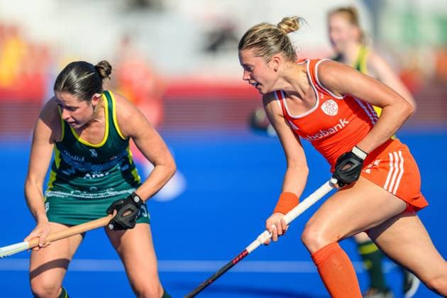 WAVER, 24-06-2026, Belfius Hockey Arena, FIH Hockey Pro League Women, Season 2025-2026. Guusje Moes during the game Australia - Netherlands (women). Australia - Netherlands (women)  x204637646x Copyright: