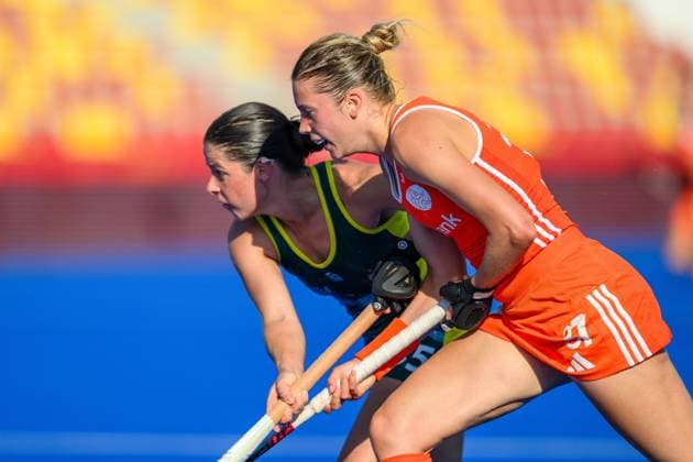 WAVER, 24-06-2026, Belfius Hockey Arena, FIH Hockey Pro League Women, Season 2025-2026. Guusje Moes during the game Australia - Netherlands (women). Australia - Netherlands (women)  x204637647x Copyright: