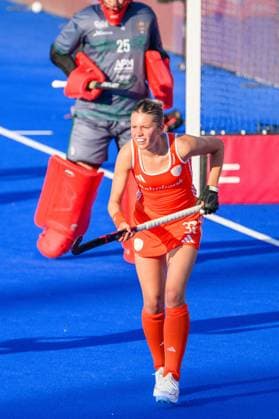 WAVER, 24-06-2026, Belfius Hockey Arena, FIH Hockey Pro League Women, Season 2025-2026. Guusje Moes during the game Australia - Netherlands (women). Australia - Netherlands (women)  x204637655x Copyright: