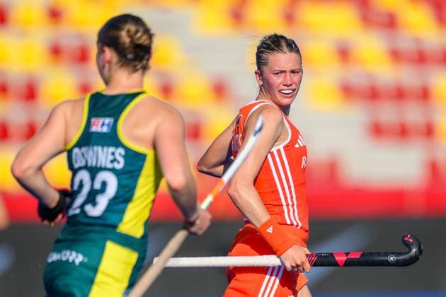 WAVER, 24-06-2026, Belfius Hockey Arena, FIH Hockey Pro League Women, Season 2025-2026. Guusje Moes during the game Australia - Netherlands (women). Australia - Netherlands (women)  x204637659x Copyright: