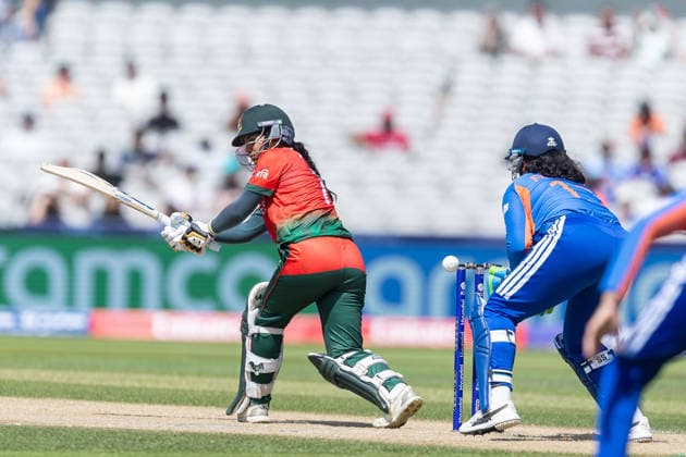 India Women v Bangladesh Women, ICC Women s T20 World Cup Bangladesh Women Juairiya Ferdous in action during the ICC Women s T20 World Cup match between India Women and Bangladesh Women at Old Trafford, Manchester, UK on 25 June 2026. Manchester Old Trafford Greater Manchester UK Editorial use only , Copyright: xManjitxNarotrax PSI-24416-0004