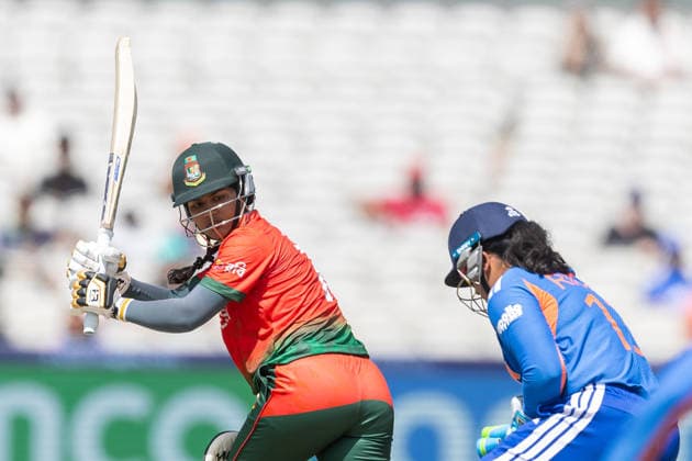 India Women v Bangladesh Women, ICC Women s T20 World Cup Bangladesh Women Juairiya Ferdous during the ICC Women s T20 World Cup match between India Women and Bangladesh Women at Old Trafford, Manchester, UK on 25 June 2026. Manchester Old Trafford Greater Manchester UK Editorial use only , Copyright: xManjitxNarotrax PSI-24416-0005