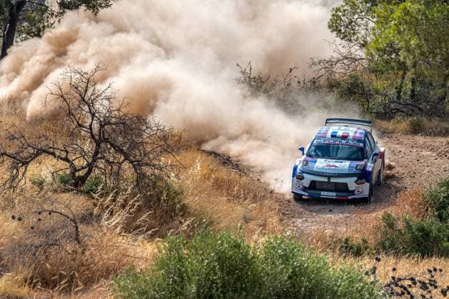IPA86049817 - Leo Rossel (FRA) and Guillaume Mercoiret (FRA) in a Citroën C3 Rally2, driving for the 2C Junior Team during the 8th round of the FIA WRC, Motorsport Rallye, WM EKO Acropolis Rally Greece, June 25, 2026  Copyright: xFedericoxManoni IPAxSportx xx 86049817