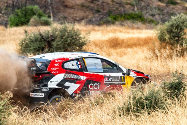 IPA86049819 - Sébastien Ogier (FRA) and Vincent Landais (FRA) in a Toyota GR Yaris Rally1 driving for Toyota Gazoo Racing WRT during the 8th round of the FIA WRC, Motorsport Rallye, WM EKO Acropolis Rally Greece, June 25, 2026  Copyright: xFedericoxManoni IPAxSportx xx 86049819